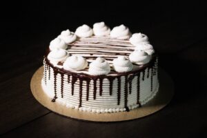 Chocolate and white cream delicious cake